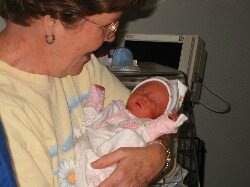 Grandma holding Abigail