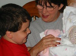 Relatives holding Abigail